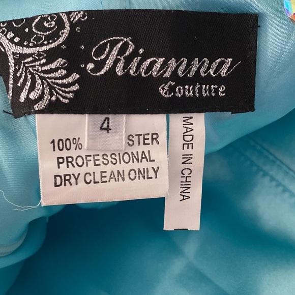 Turquoise Grad Dress - Picture 3 of 3